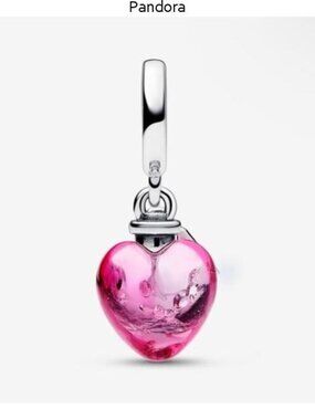 Pandora Authentic Pandora Love Potion Murano Glass Heart Dangle Charm